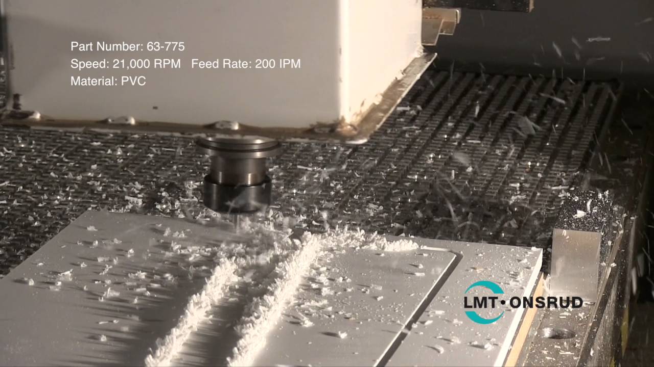 Cutting PVC using Onsrud 63-775 by LMT Onsrud