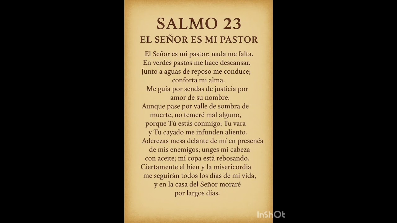SALMO 23 EL SE&Ntilde;O ES MI PASTOR