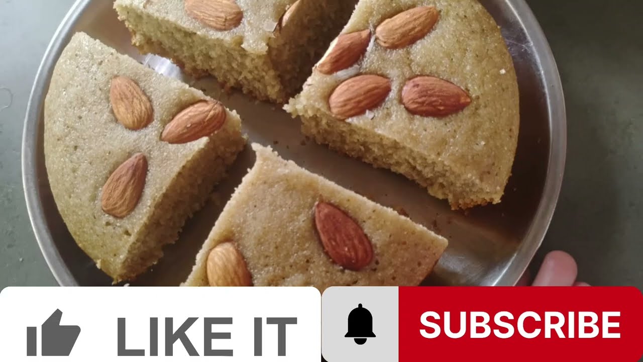 बिना मैदा बिना ओवन हैल्दी सूजी बादाम केक🌃😋😋😋🤤🤤😍😍#viral #food #cookingrecipes #बादामकेक#सूजी केक