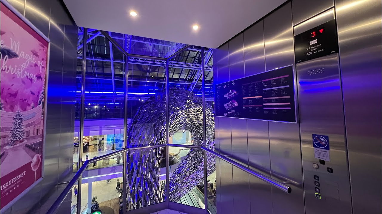 MERRY CHRISTMAS 2023!!! 2000 KONE Traction Elevators @ Fisketorvet Mall, Copenhagen, Denmark.