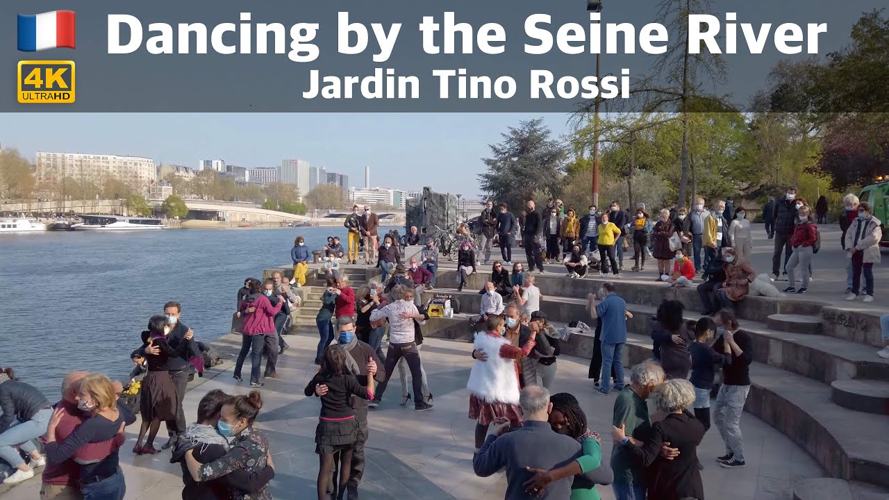 🇫🇷 Paris: Dancing by the Seine, Tino Rossi Garden / 4K