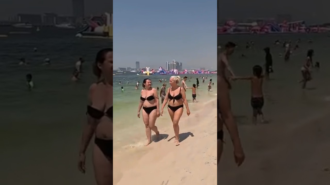 🇦🇪 Dubai Marina Beach A Hot Day at