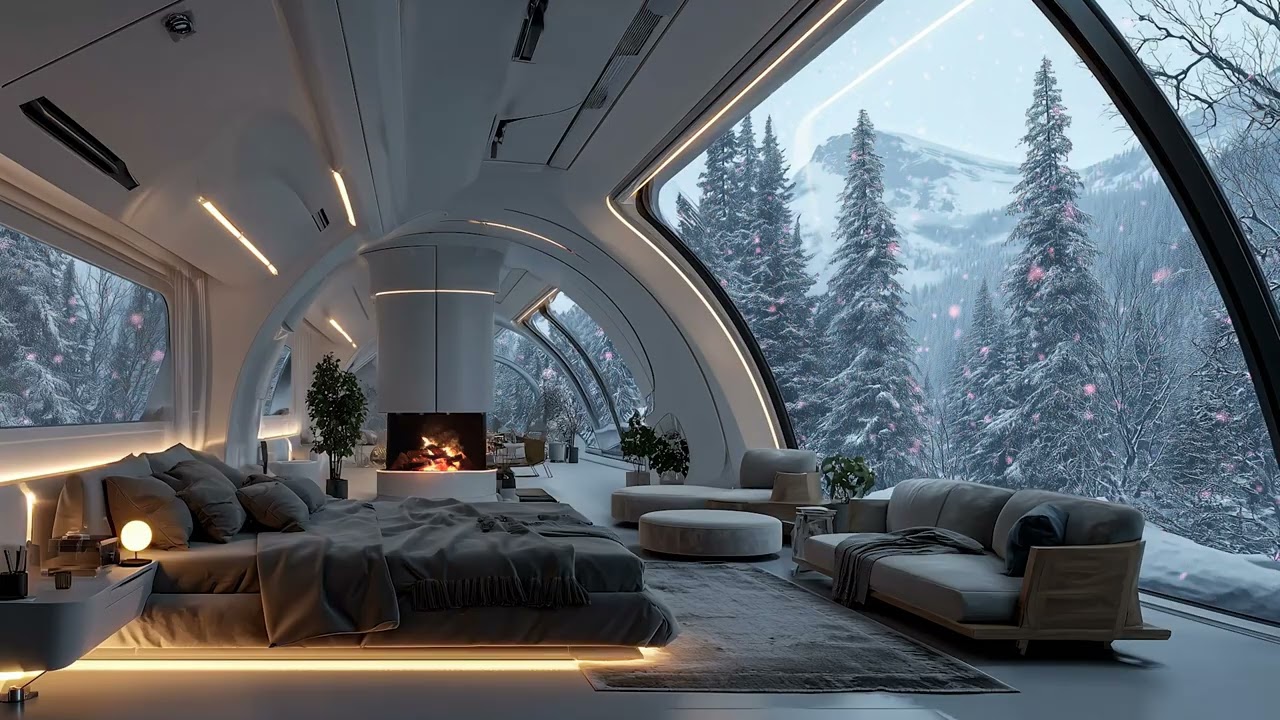 Cozy Snowy Night Piano Fire Soothing Piano With Warm Fireplace Magic