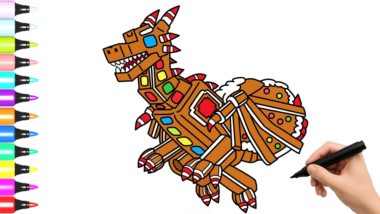 Como Dibujar a Dragon Gingerini - Steal a Brainrot ROBLOX