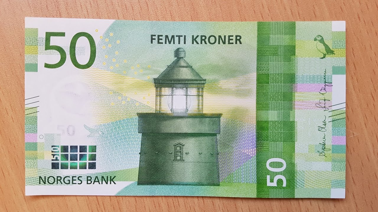 New 50 Norwegian Krone (NOK) Banknote 2018