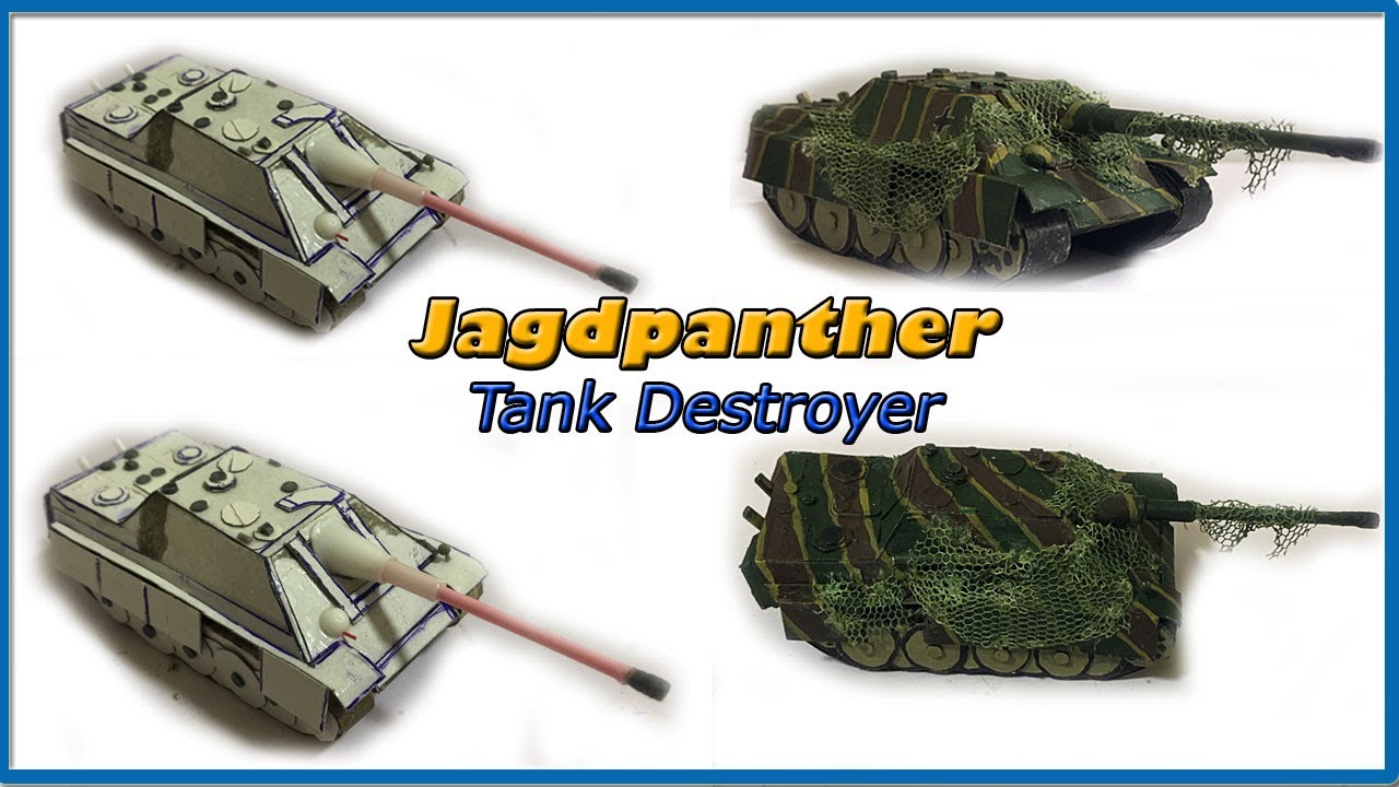 Jagdpanther Tank Paper Model 1 72