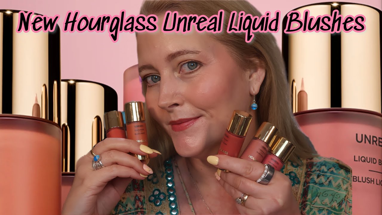 Новые румяна Hourglass Unreal Liquid Blush: примерка 5 оттенков и сравнение свотчей на зрелой коже