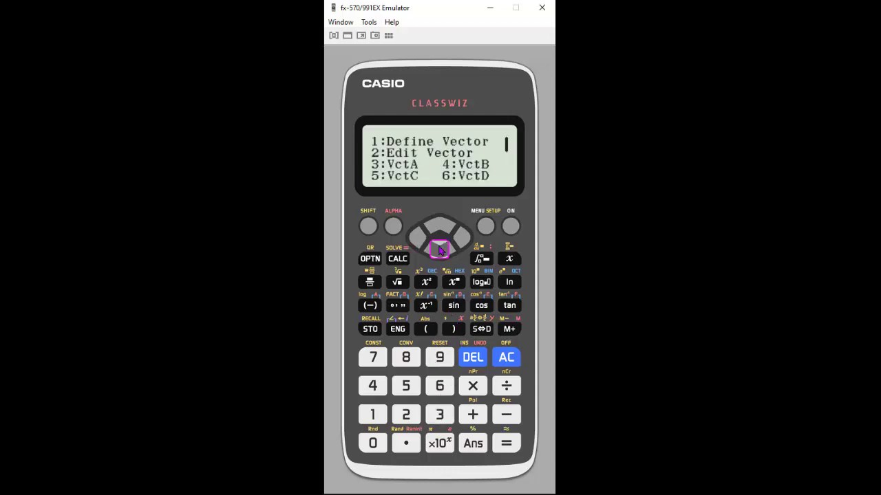 fx-991EX Classwiz: векторные вычисления с помощью научного калькулятора