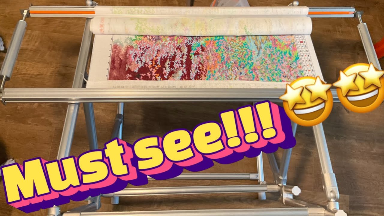 Unboxing #Wattobizz 100cm frame and cloth assembly 🤩🤩 #unboxing #crossstitch #embroidery 