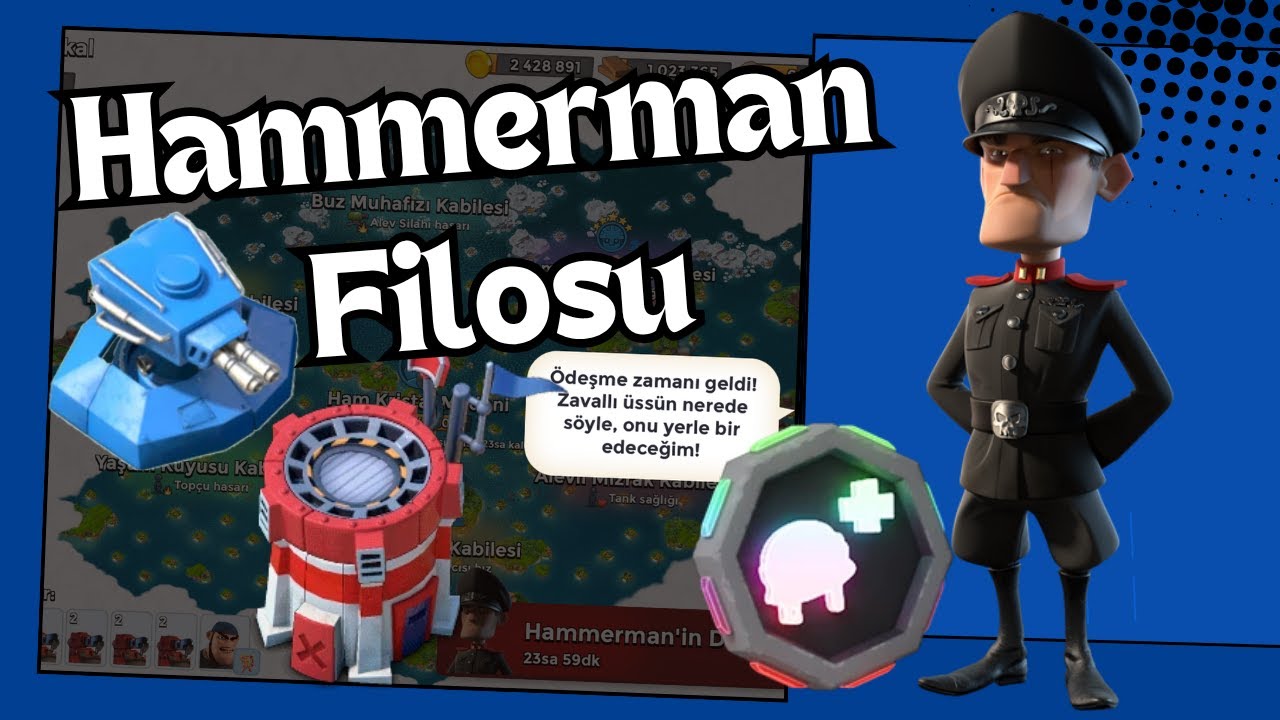 Zihin Kontrolü Hammerman Dönüşü Filosu Savunması Boom Beach Türkçe