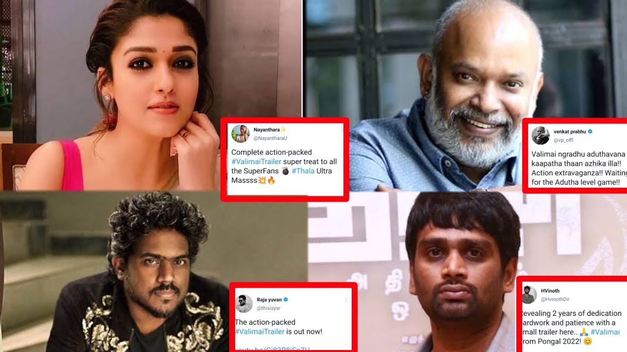 Celebrities Reactions for Valimai Trailer | வலிமை Pongal 🔥 | Thala AjithKumar