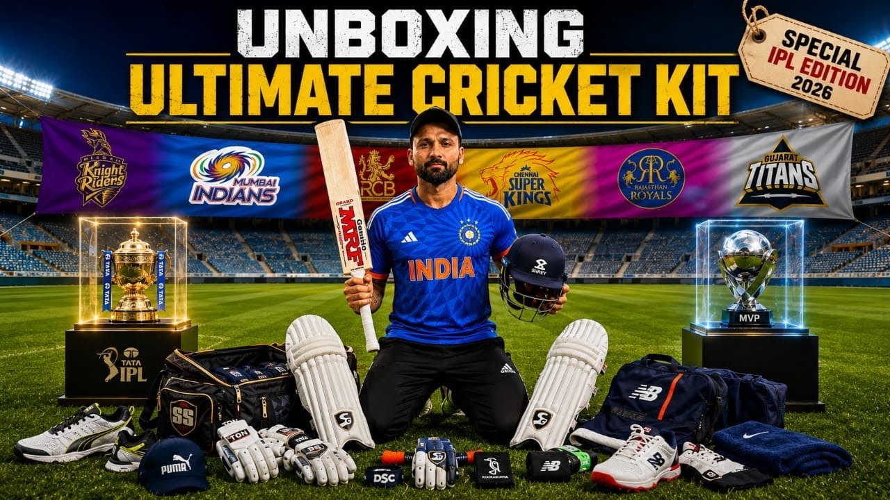 From Kohli&rsquo;s Bat to Dhoni&rsquo;s Pads 👀 Biggest Cricket Unboxing💥🤩|IPL 2026 Special💯
