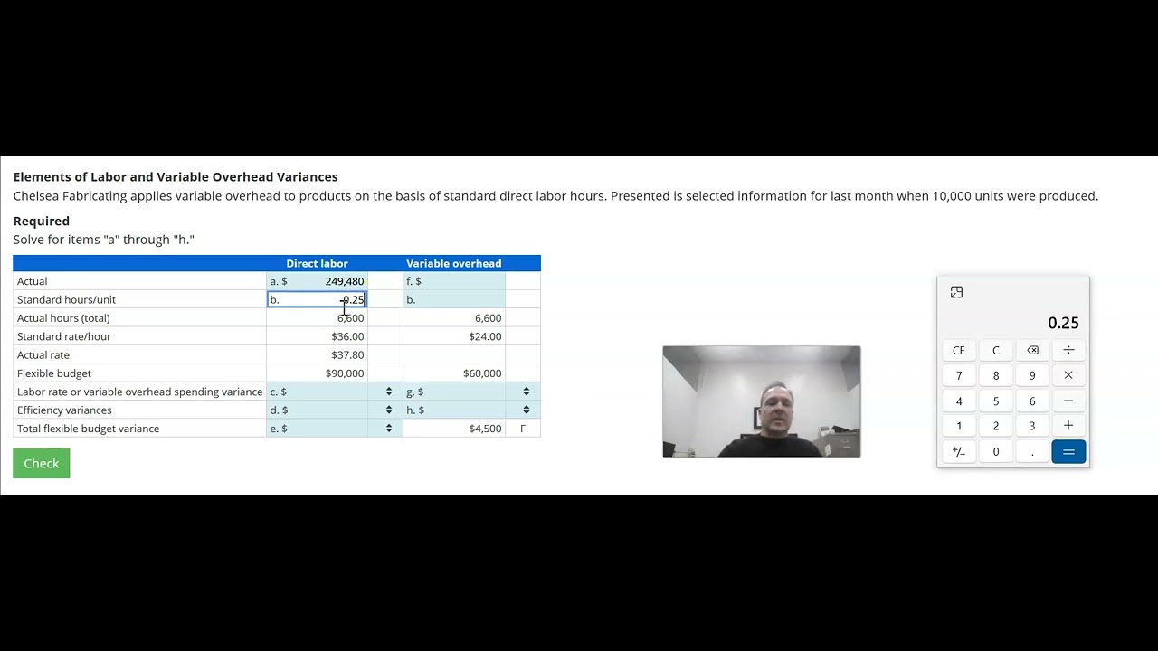 Calculating Labor and Variable Overhead Variances