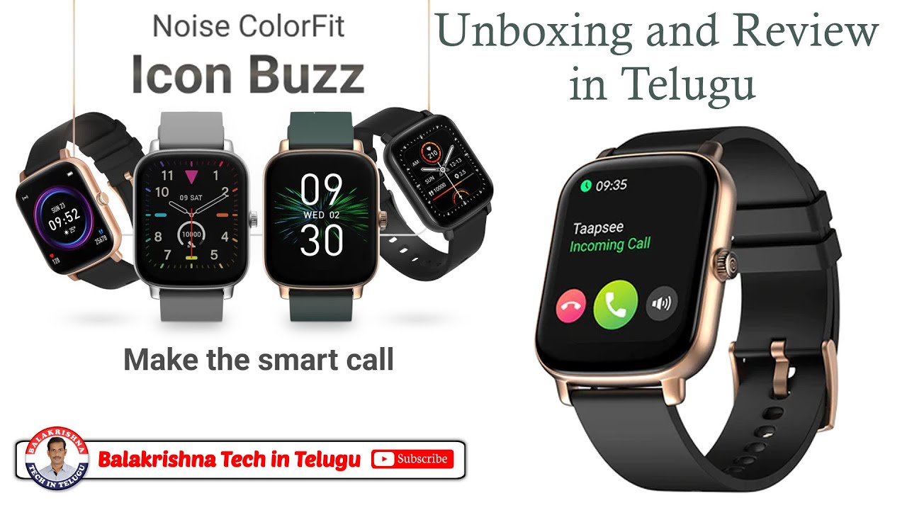 Noise ColourFit Icon Buzz Smartwatch with Calling feature Unboxing and Detailed Review in Telugu