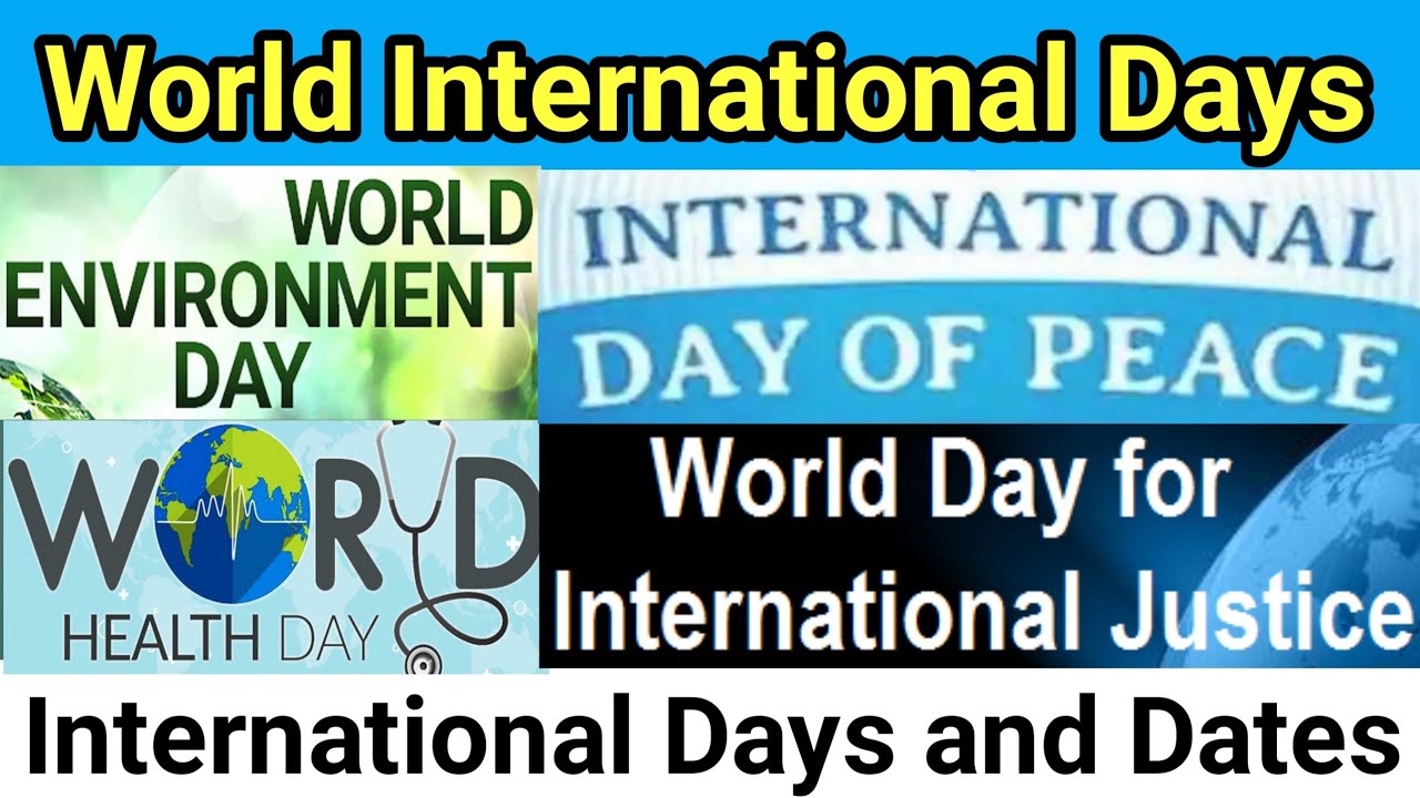 World Important Days and Dates | International Days | International Days list | Important Days 2022