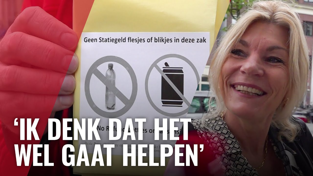 Amsterdammers gaan de strijd aan tegen statiegeld troep