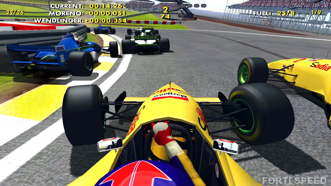 F1 1995 | Pedro Diniz Onboard | Interlagos Brazil | Forti Ford | F1 Challenge 99 02 | HD