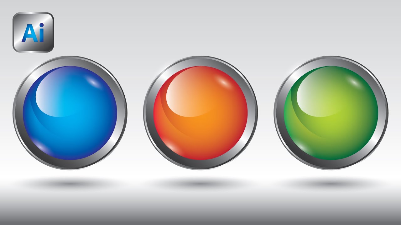 Illustrator Tutorial Glass Button