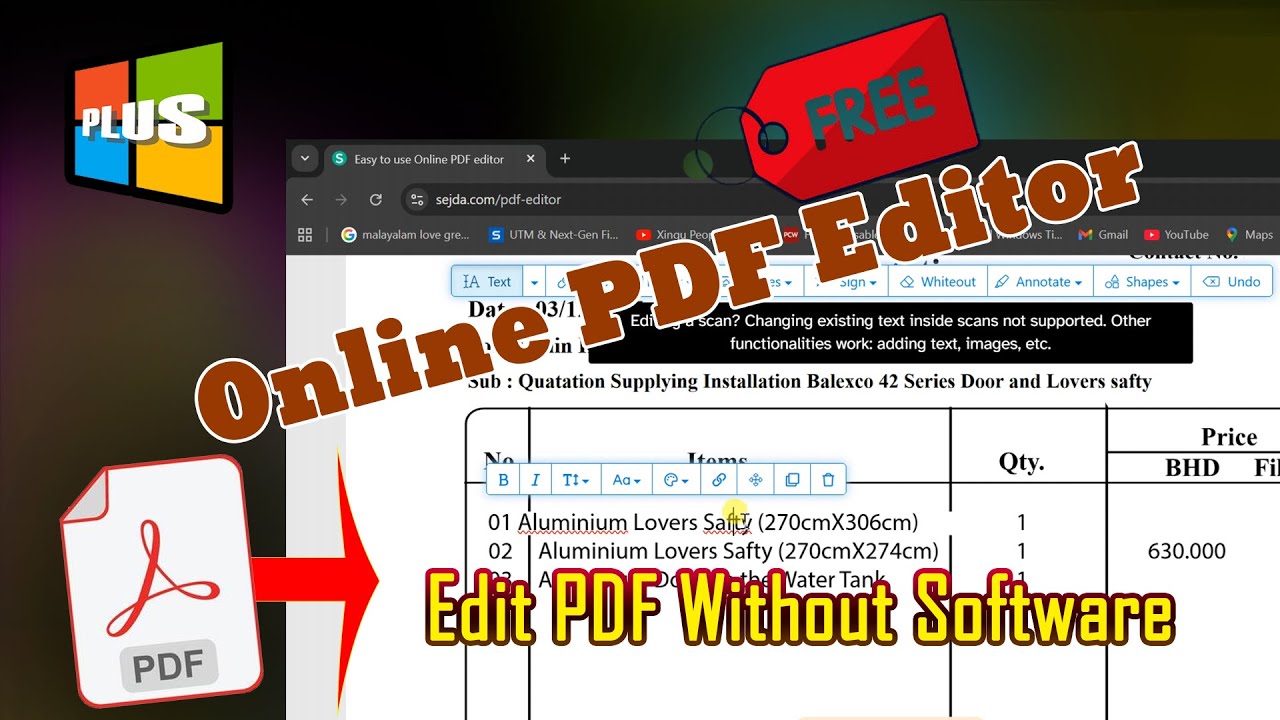 Редактируйте PDF-файлы без программного обеспечения | Бесплатный онлайн-редактор PDF