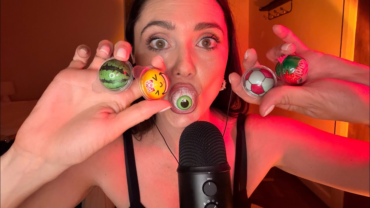 ASMR Mukbang Soft Chewy Candy (The Eyeball Candy Scared Me! 👁️😱)