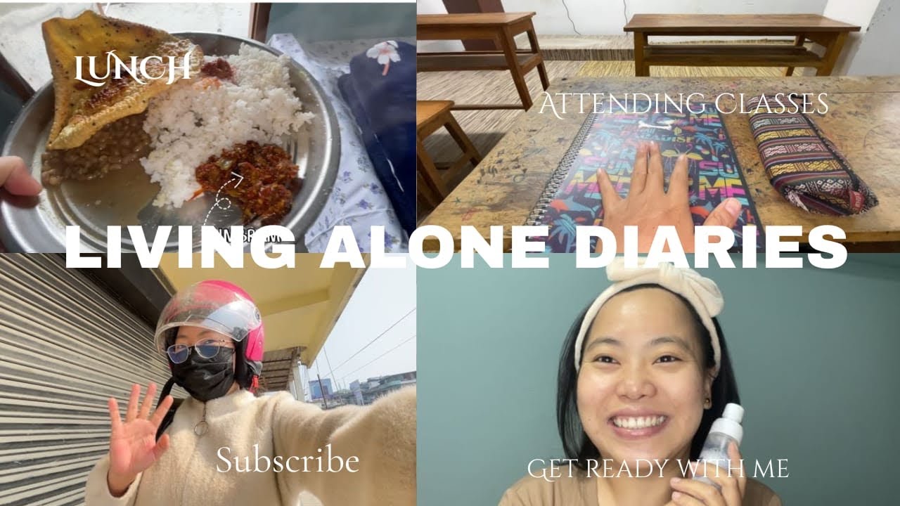 || Living Alone Diaries💕|| GRWM for my morning Class ||