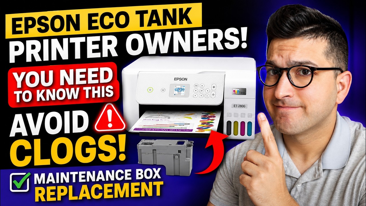 ВЛАДЕЛЬЦЫ ПРИНТЕРА Epson Eco Tank! — Вам нужно знать это — Избегайте засоров — Замена контейнера ...