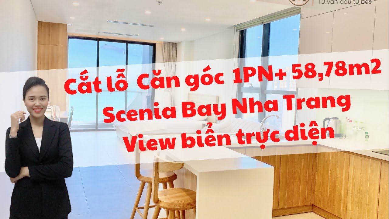 Căn góc 1PN+ 58,78m2 Scenia Bay Nha Trang view biển trực diện giá tốt nhất thị trường