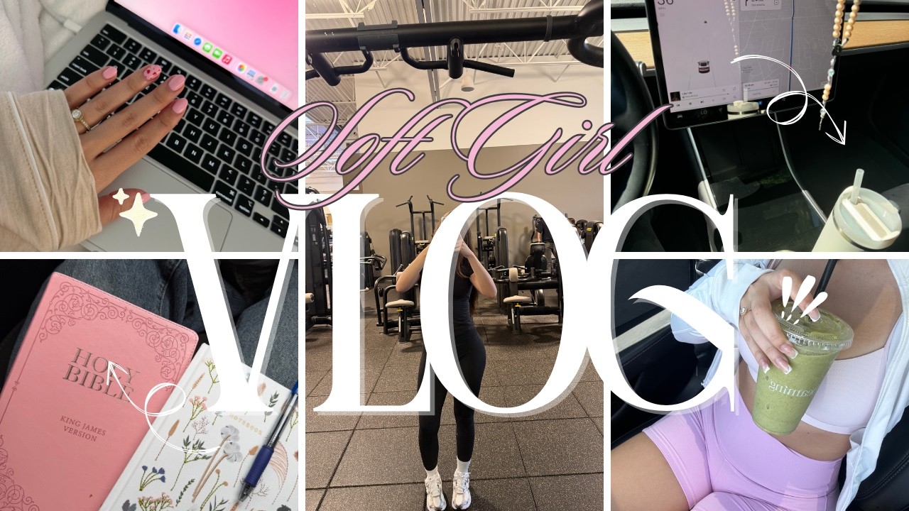 Soft Girl Day in My Life 𐙚⋆°｡⋆♡ Bible study, Grad School Talk,  Shopping, & Hot Pilates ⁠♡