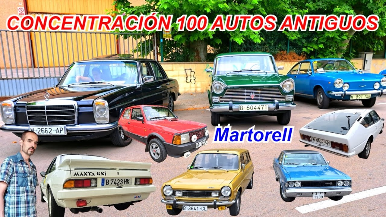 ✅Reportaje 100 coches clásicos en Martorell. Concentración autos antiguos. Voitures anciennes.