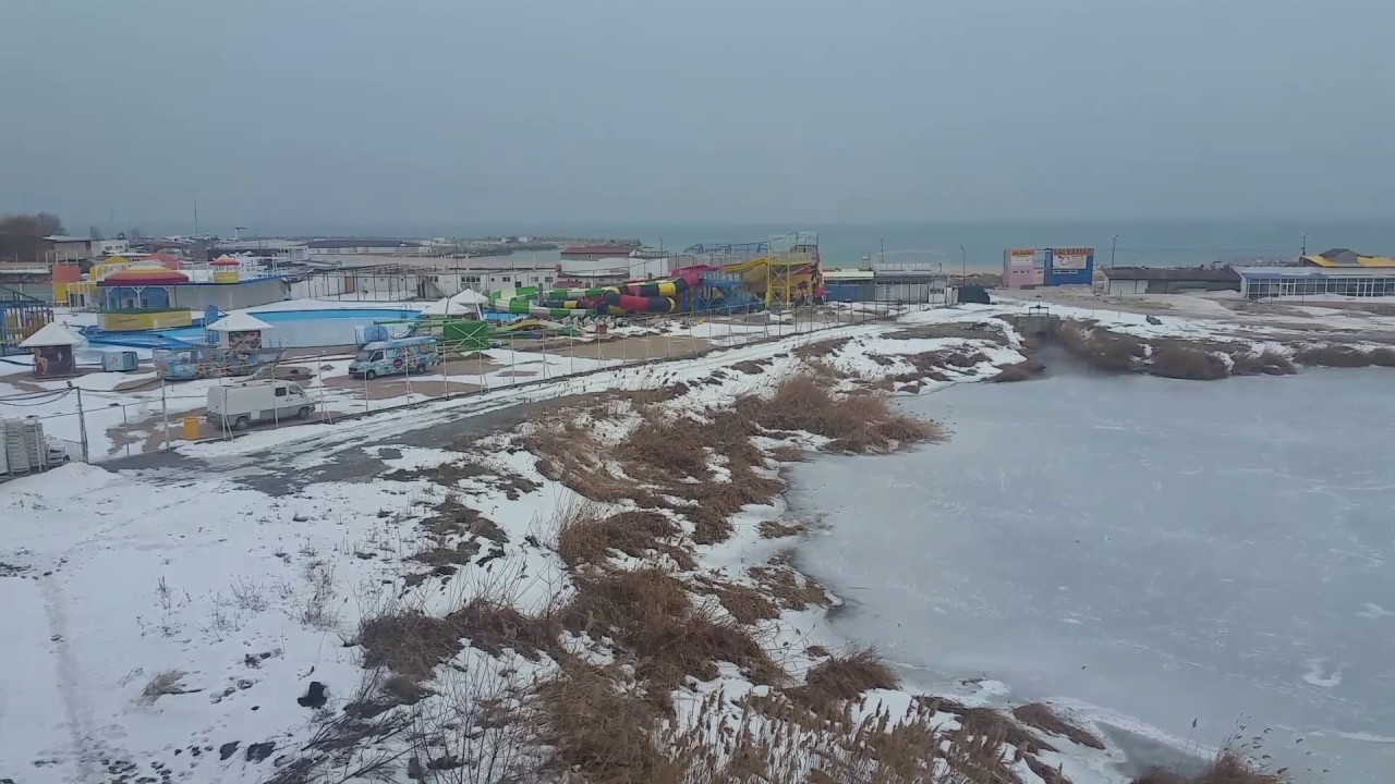Lacul Belona inghetat ianuarie 2017 cu www.eforieonline.ro