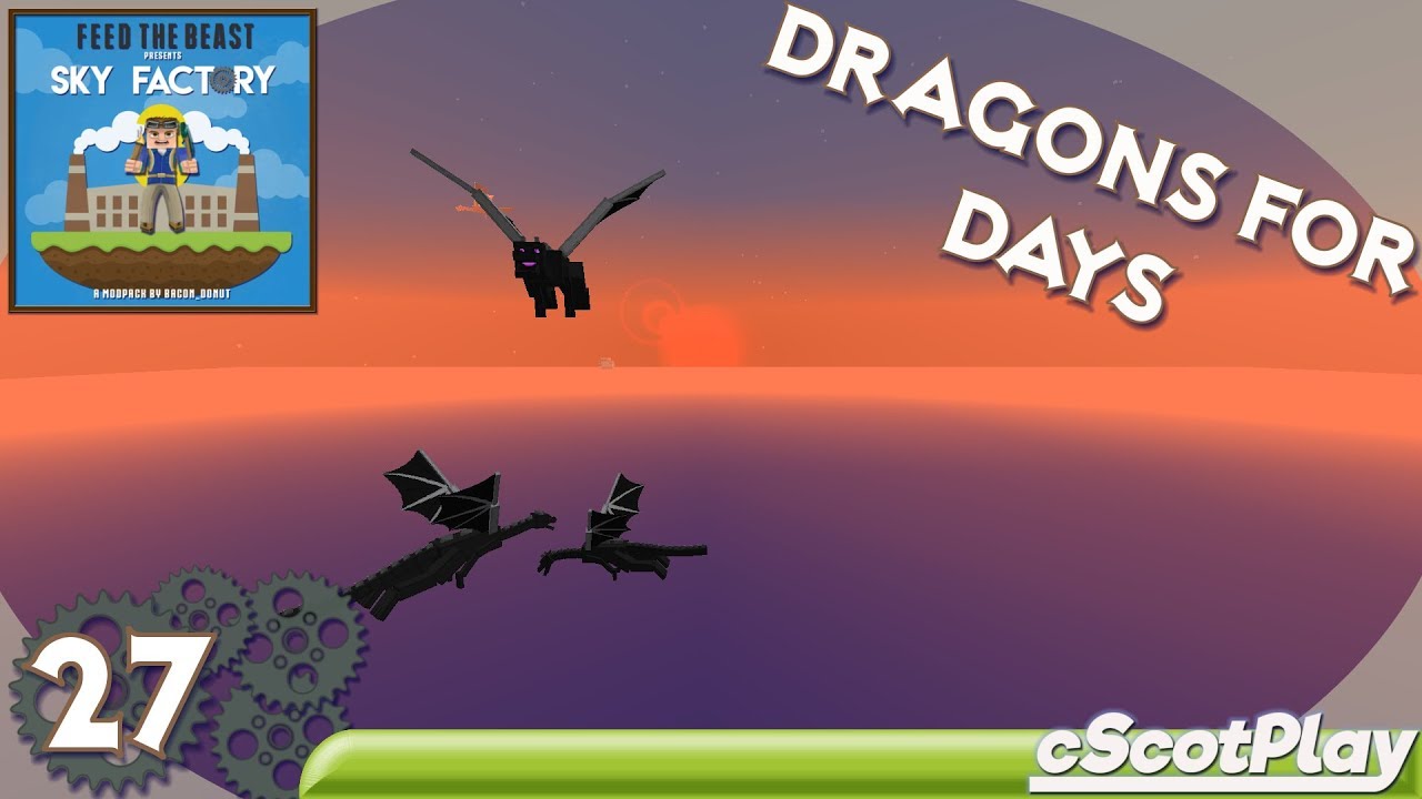 FTB Sky Factory 3 w/ cScot – Ep 27 : RFTools – Dragon Dimension
