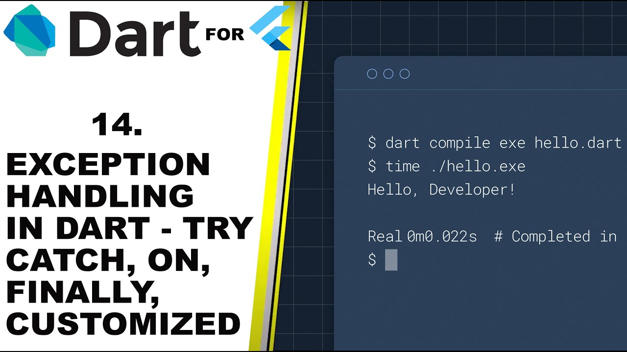 DART EXCEPTION HANDLING  -  How to handle Exceptions in Dart Tutorial. Flutter Exceptions