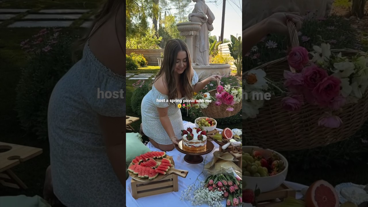 Host a spring picnic with me 🌼🌱 #spring #hosting #picnic #springtime