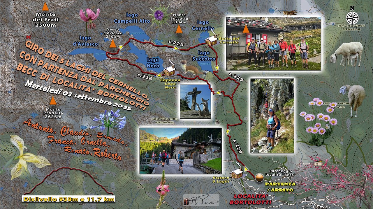 26/'25 - GIRO DEI 5 LAGHI DEL CERNELLO DA VALGOGLIO. (settembre 2025)