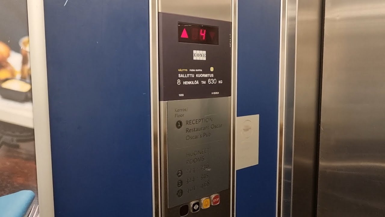 Amazing 1989 KONE M Traction Elevator @ Hotel Oscar, Päiviönsaari, Varkaus, Finland