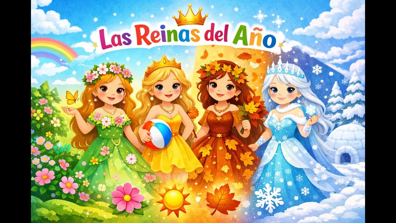 LAS REINAS DEL AÑO PRIMAVERA, VERANO, OTOÑO E INVIERNO - CANCIÓN INFANTIL