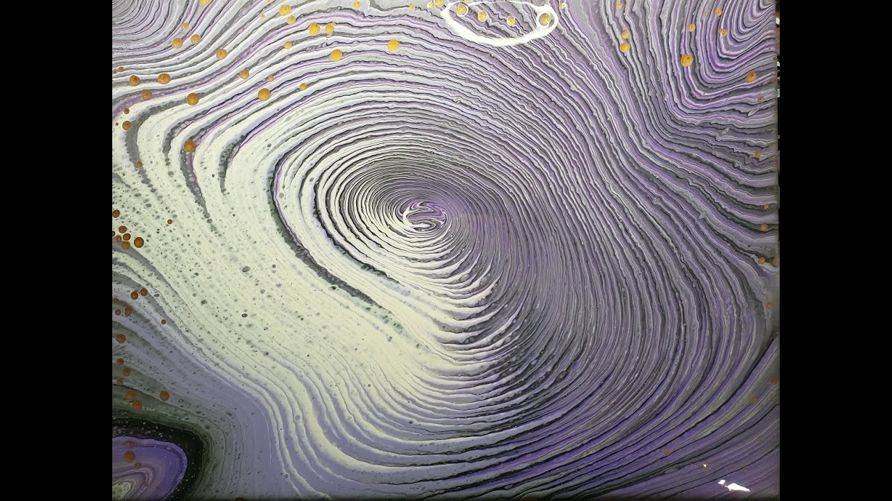 #51 - pearl ring pour in purples and bronze