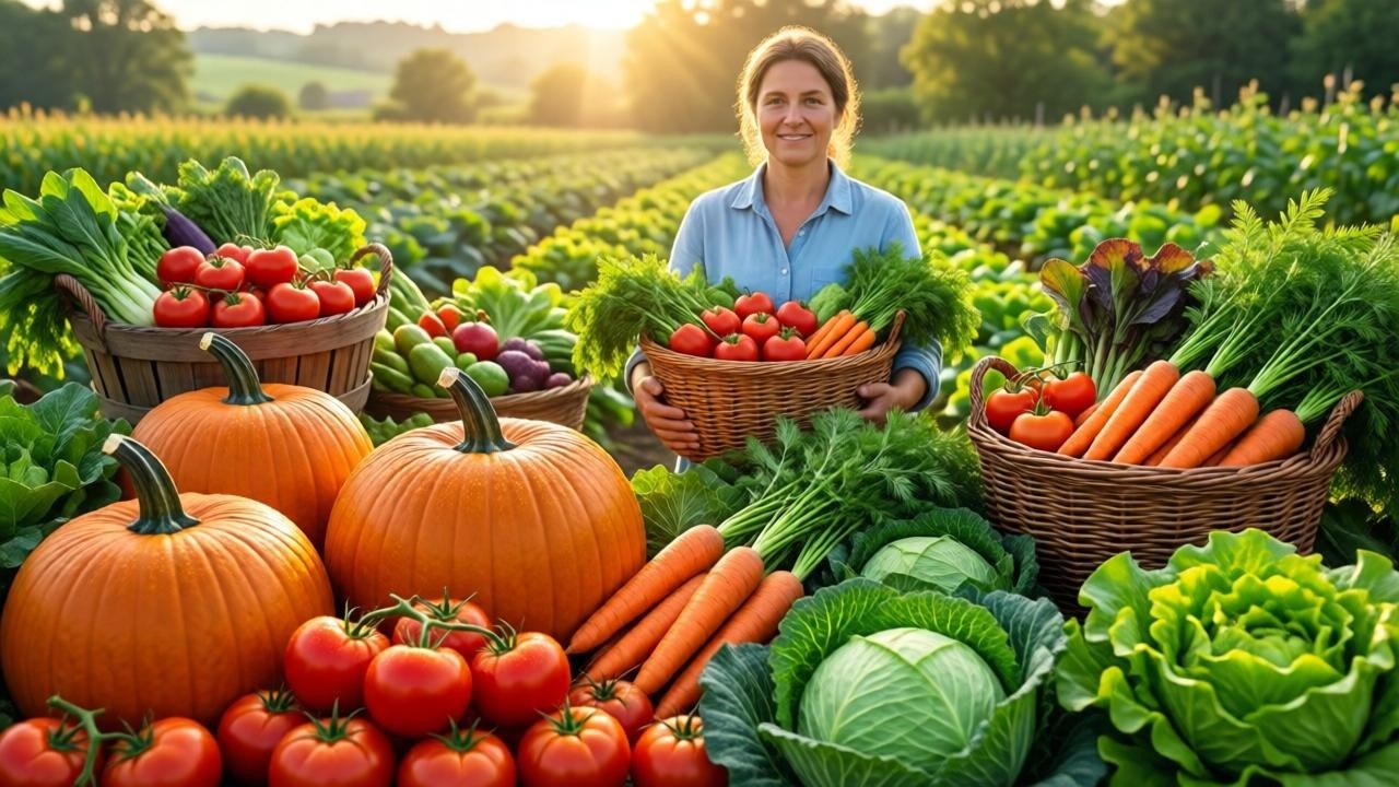 Relaxing Farm in Beautiful Countryside with Fresh Vegetables