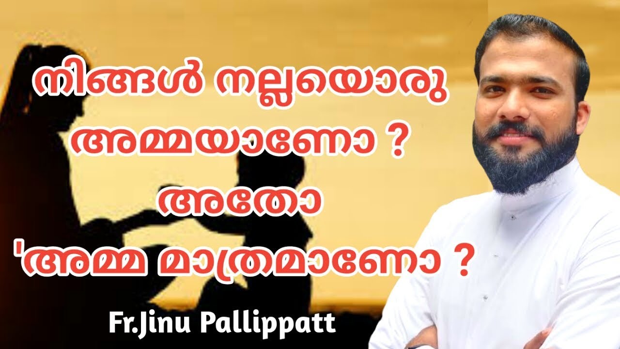 നിങ്ങള്‍ നല്ലയൊരു അമ്മയാണോ ? അതോ അമ്മ മാത്രമാണോ  ? FR.JINU PALLIPPATT