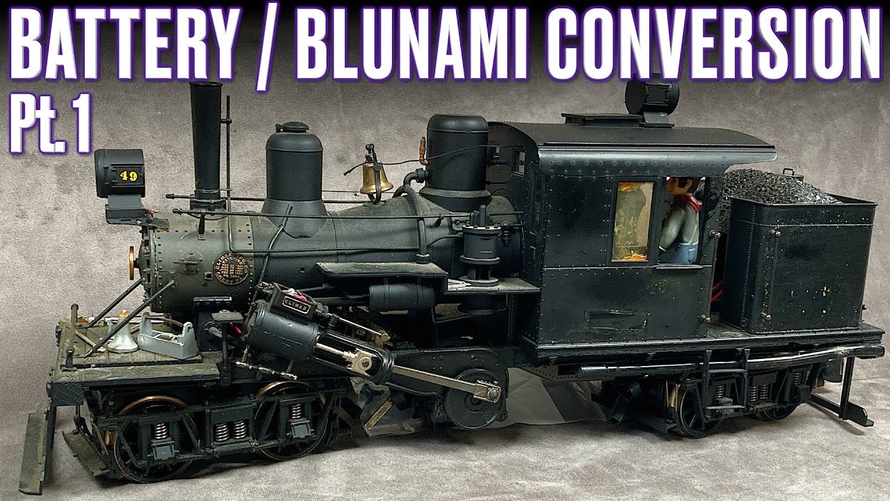 How to Battery Conversion SoundTraxx Blunami into Bachmann Garden Scale Climax Fn3 Part 1