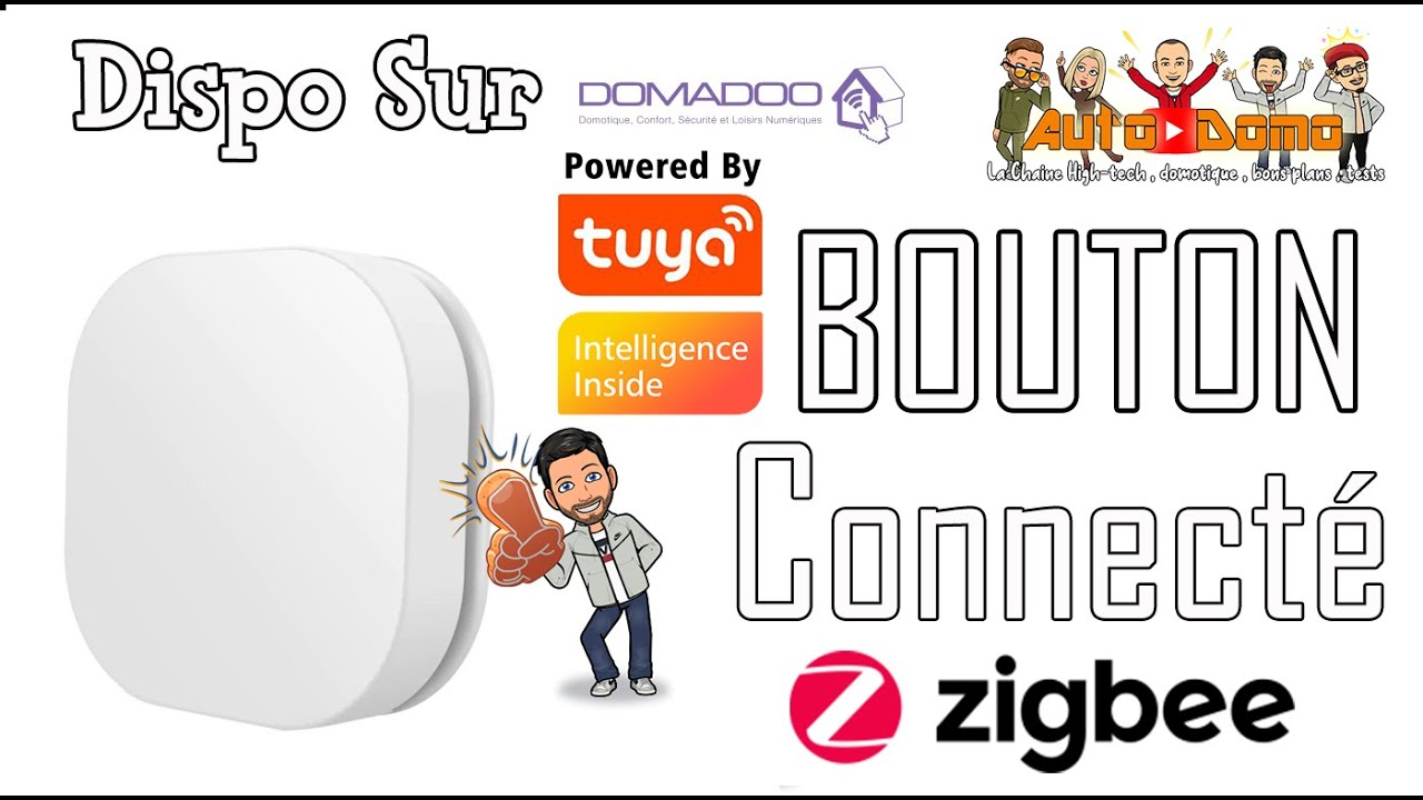 Bouton moes connecté zigbee Compatible TUYA / SMARTLIFE