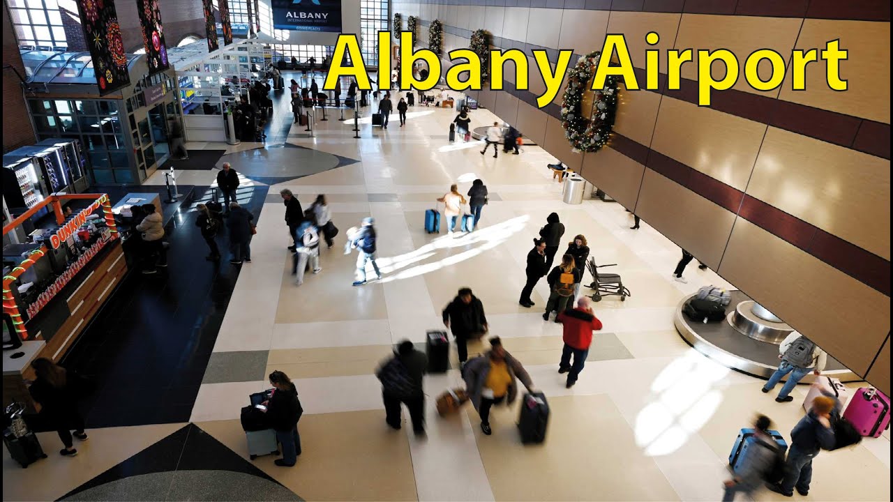 walking tour Albany International Airport ,New York City Airport , United States