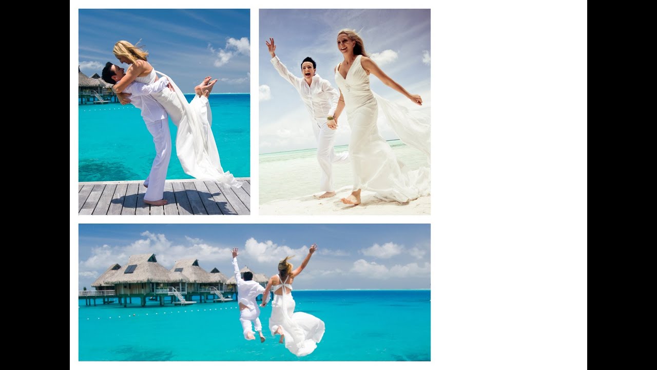 KIM AND CAZ ( Kimberley Caroline ) WEDDING CEREMONY -HILTON BORA BORA TAHITI 2012 lesbian wedding