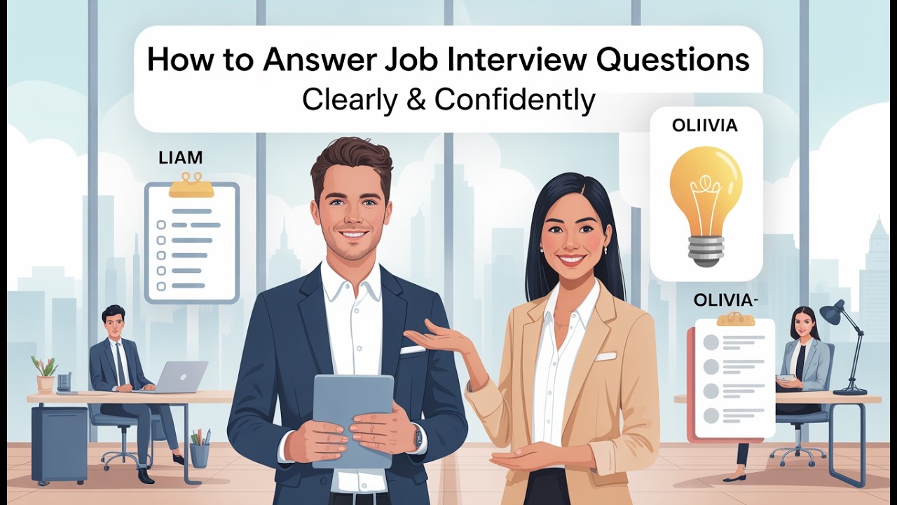 How to Answer Job Interview Questions Clearly & Confidently #learnenglish #jobinterviewtips