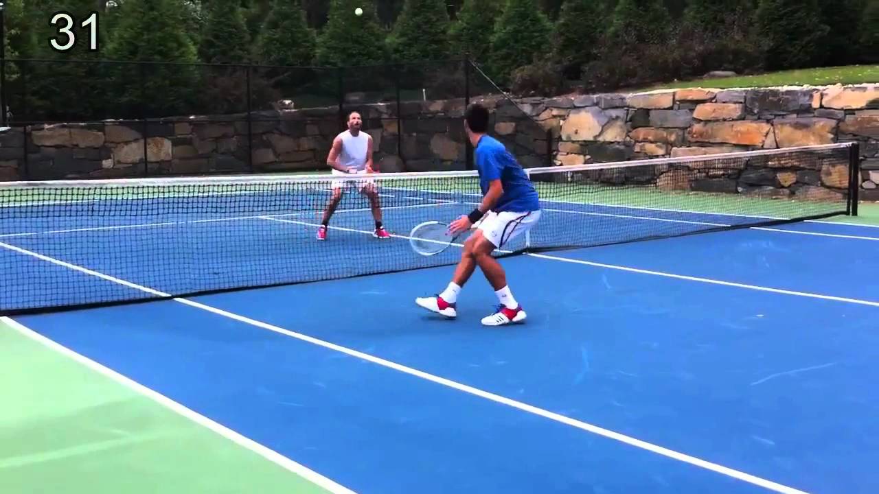 Novak Djokovic Dusan Vemic Mini Tennis Rally