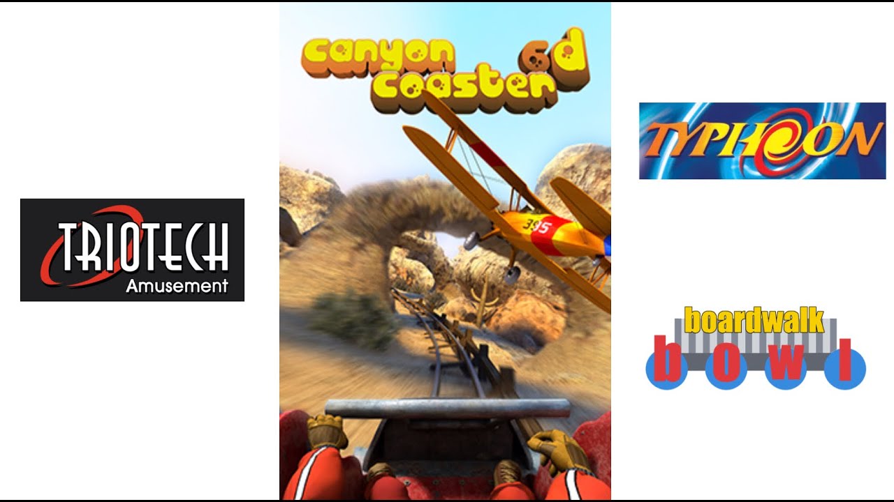 Canyon Coaster - Typhoon - Triotech - Boardwalk Bowl Orlando (Filmed in 2022) 🎢🏔