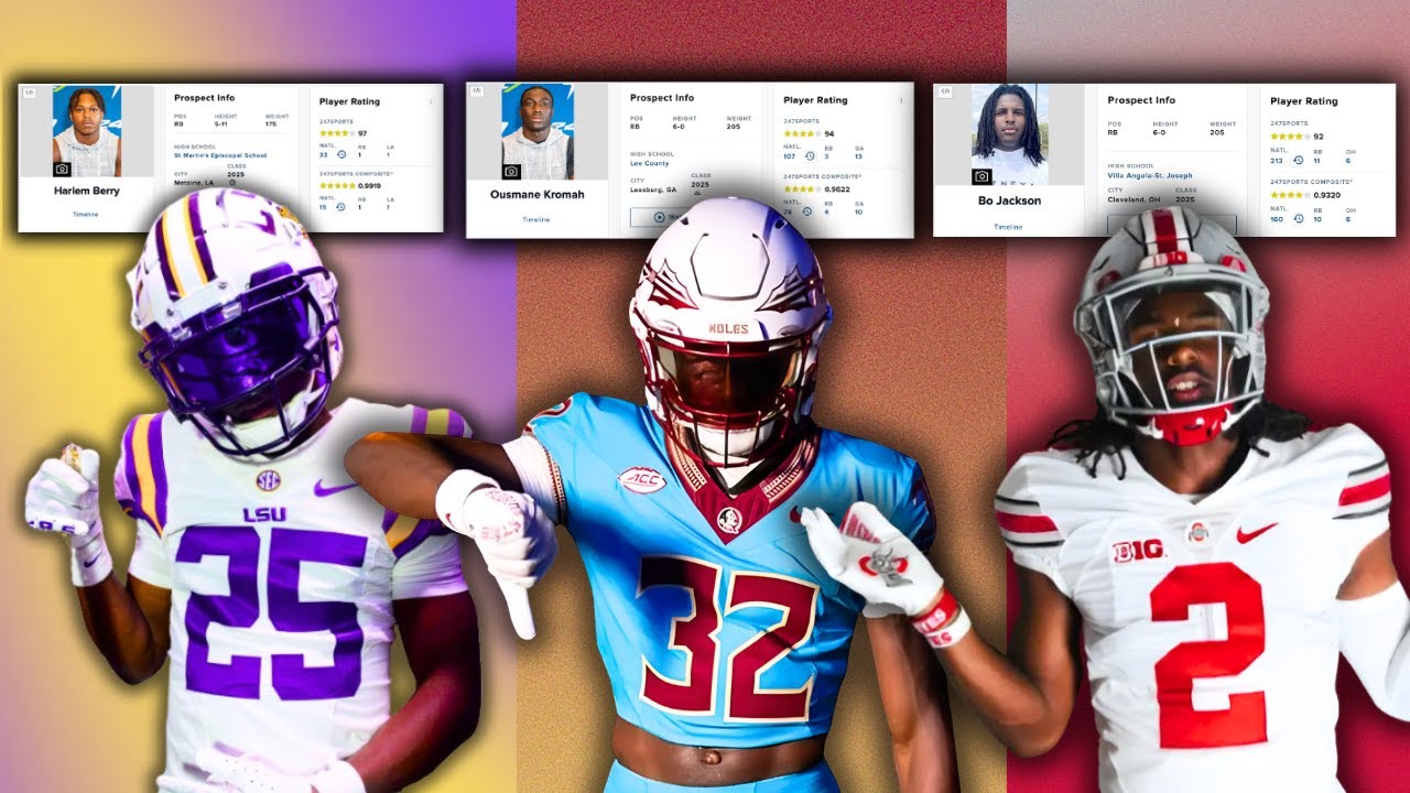 Top 10 Running Backs in the 2025 Class - Harlem Berry Ousmane Kromah Akylin Dear Girard Pringle