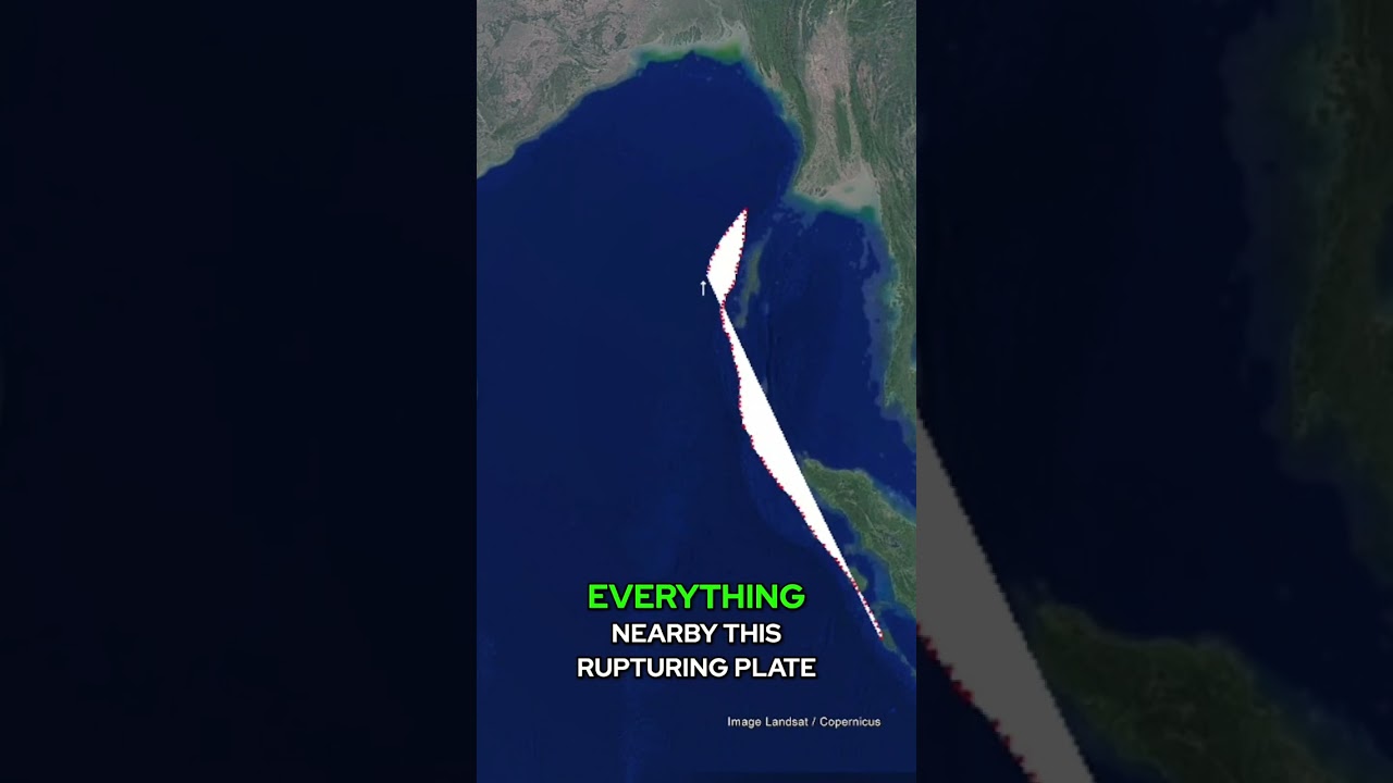 Island Lifted by Earthquake: Watch This Satellite Image Shift! #shorts