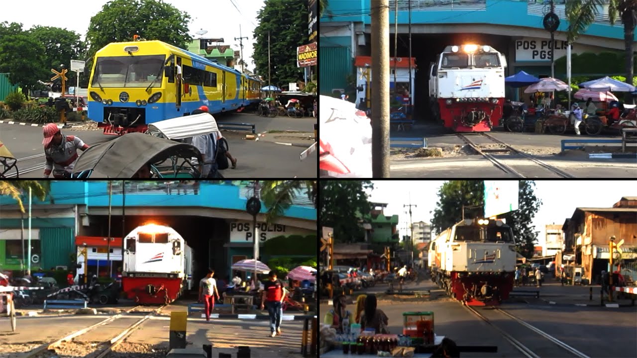 Kompilasi Kereta Api di Perlintasan Jalan Dupak dan Terowongan PGS 2