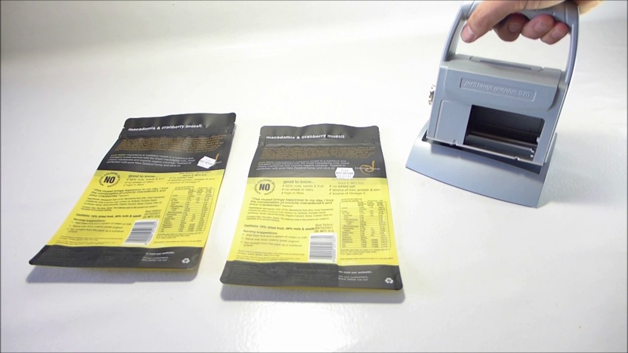 Best Before Expiry date printing on plastic pouches with Handheld Inkjet